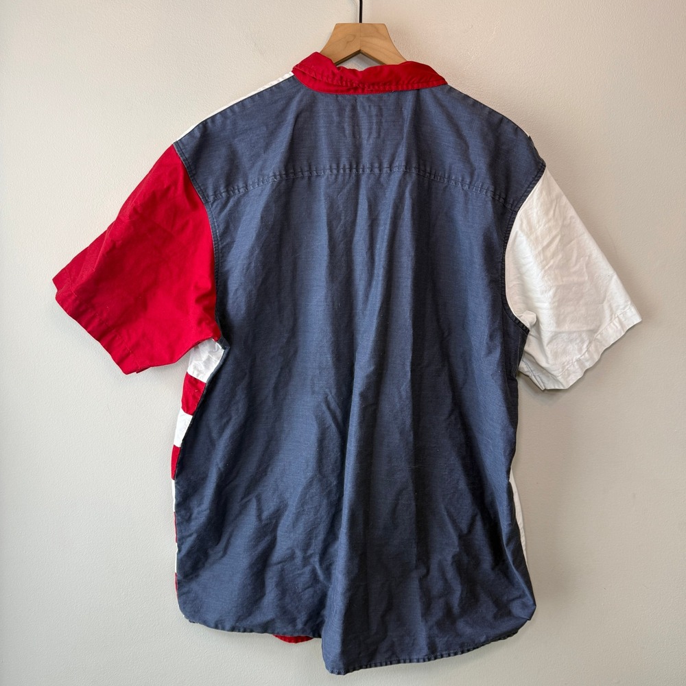 Red Head Brand Co Men's American Flag Button Down Short Sleeve Shirt Size XL - Picture 5 of 5